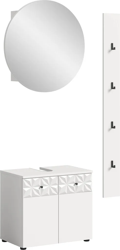 Optimisez l'espace : meuble de salle de bains Prisma P5 blanc compact