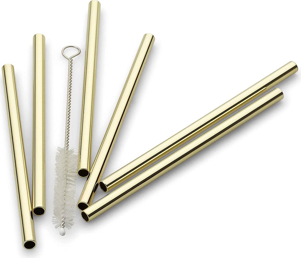 Echtwerk Trinkhalme small Edelstahl , Farbe:Gold Produktbild 