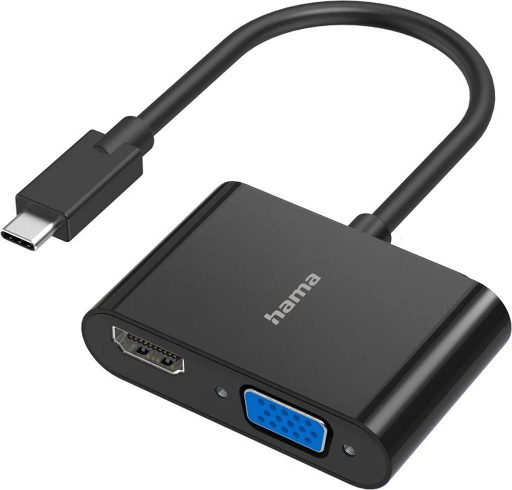 Adaptateur vidéo, 2 en 1, fiche USB-C - port VGA et HDMI™, Image du produit 