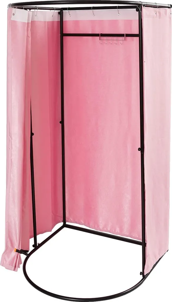 Grande cabine d'essayage rose, montage facile et haute intimité