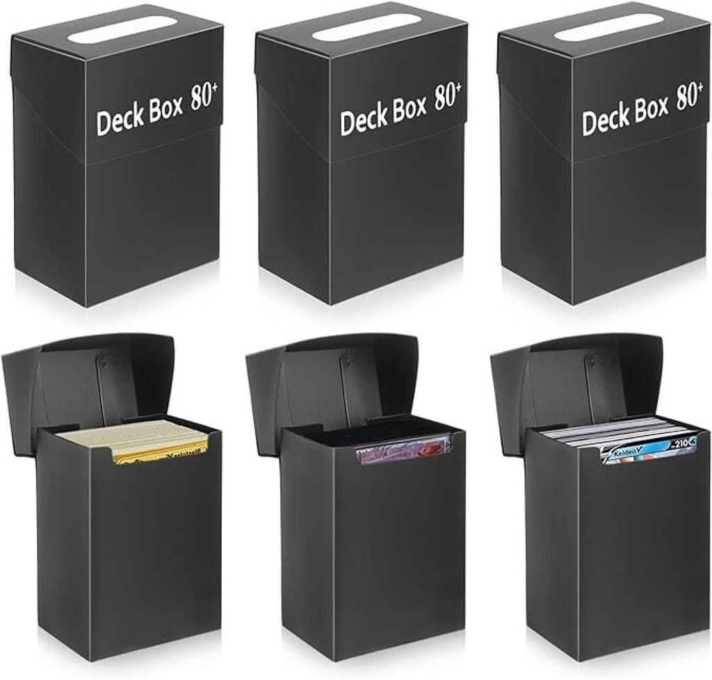 Box für 6 Karten, 73 x 48 x 97 mm, für über 80 Karten, Kartenaustausch und -aufbewahrung, Klappdeckel, für Spielzubehör für Familienpartys (s...