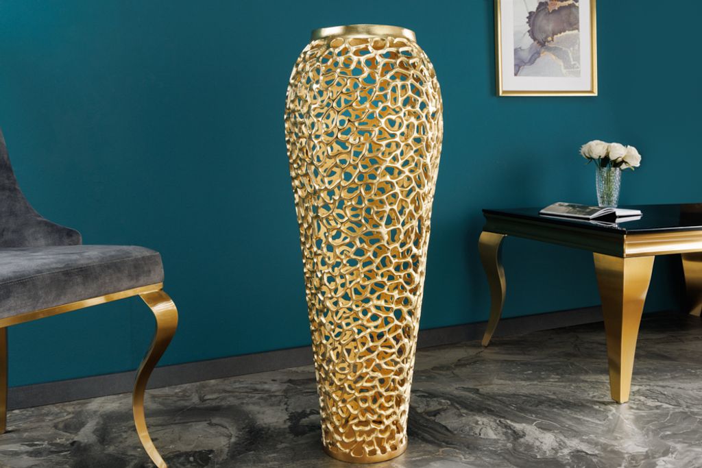 riess-ambiente Filigrane Design XXL Vase ABSTRACT LEAF 90cm Produktbild 2