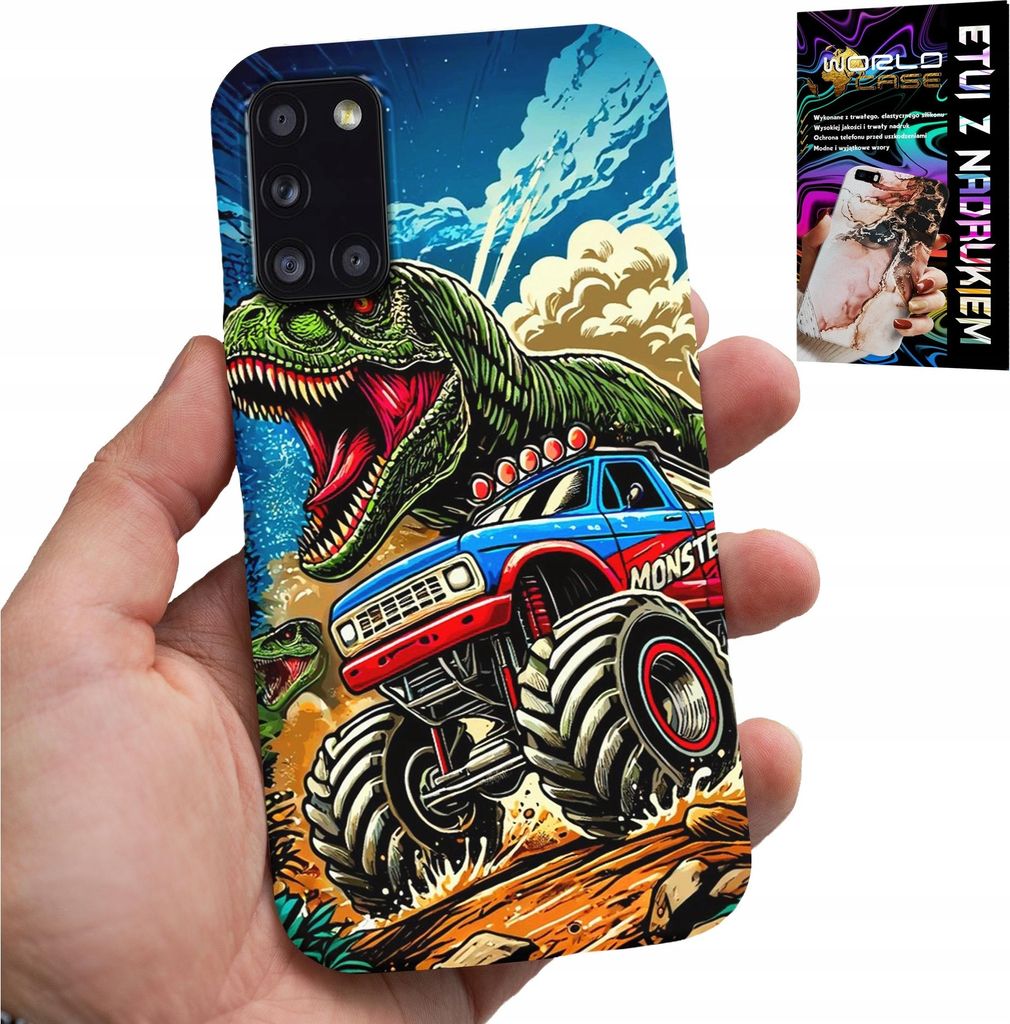 Gehäuse Für Samsung Galaxy A31 - Dinosaurier Im Monstertruck-Design Für Kinder