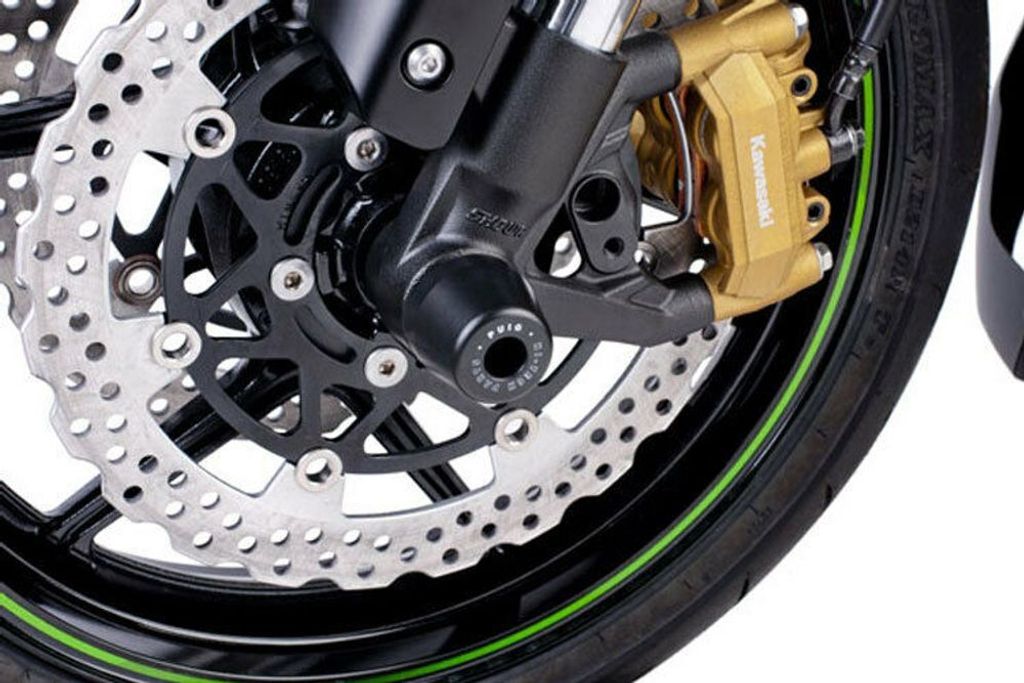 PUIG 7077N Achsprotektor Gabel verfügbar fuer Honda CB650F 2014-2015, CBR650F 2014-2015 schwarz Set
