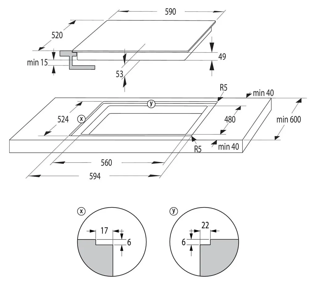 Table de Cuisson Induction Gorenje 60cm AreaFlex avec 4 TouchSlider - 8