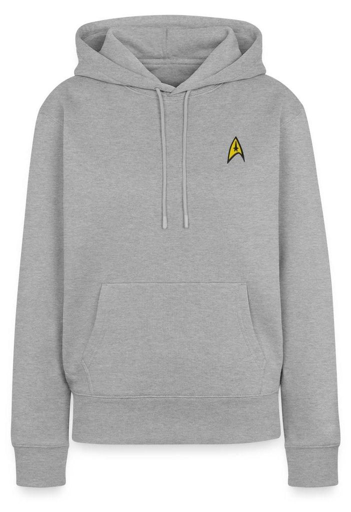 Spreadshirt Star Trek The Original Series Besatzung Logo Stick Damen Premium Hoodie, 3XL, Grau meliert