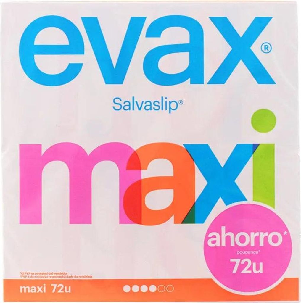 Evax Salva Slip Maxi Pantyliners 72 Units Produktbild 