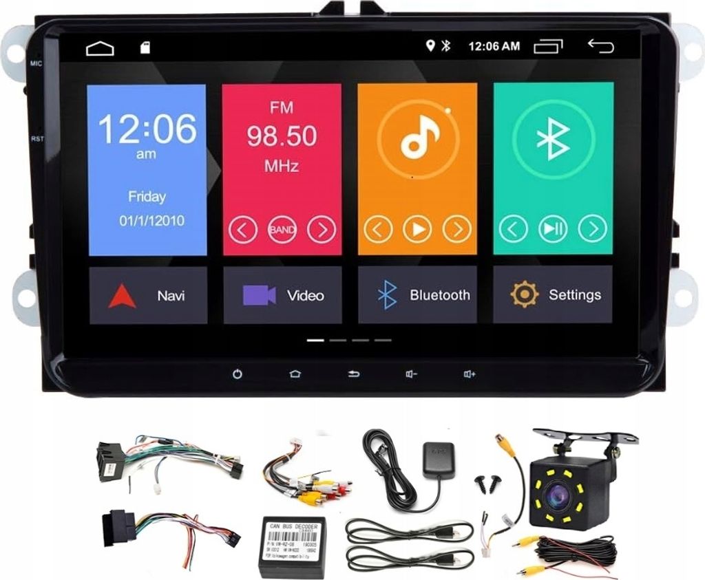 Multimedia Car Radio 2 DIN, Android 13, 9 -Inch dotyková Obrázek produktu 