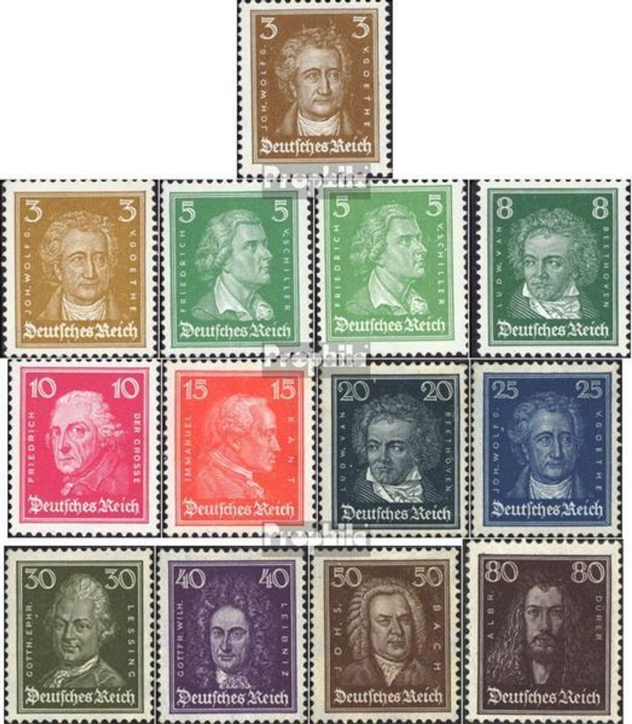 Briefmarken Deutsches Reich 1926 Mi 385-397 (kompl.Ausg.) Produktbild 