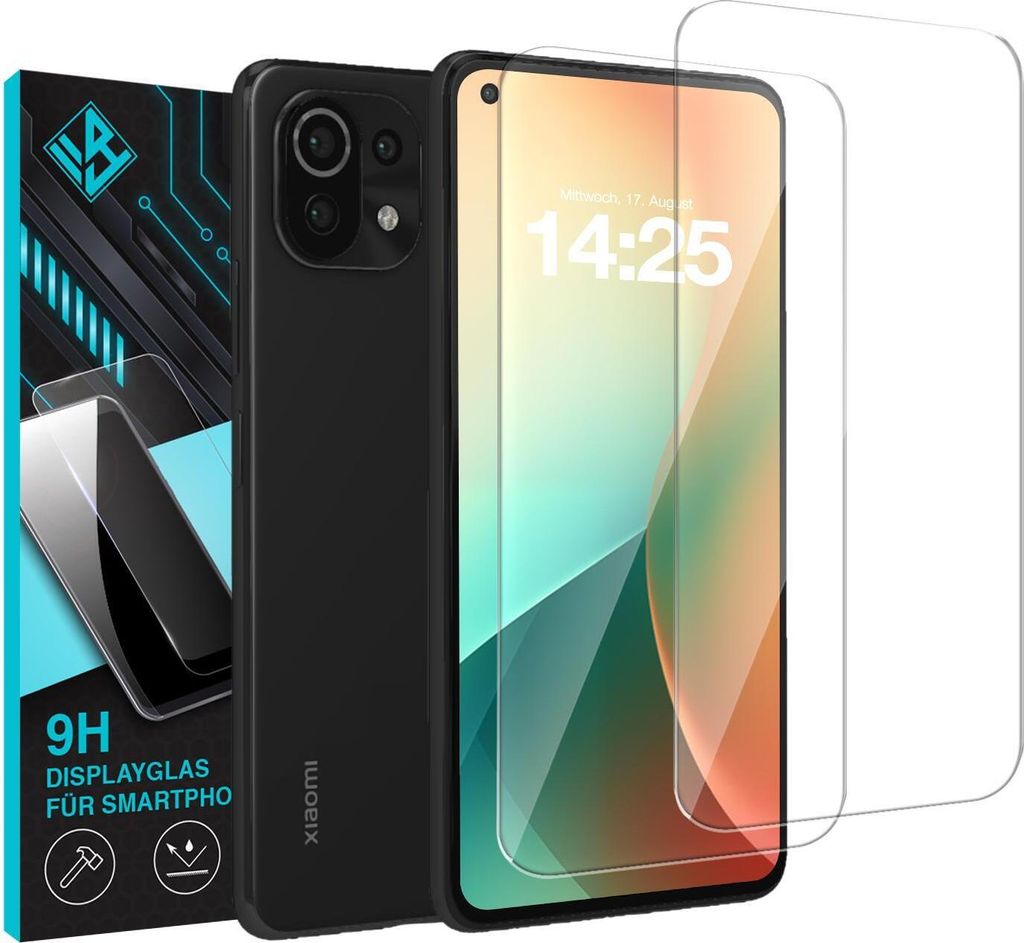 2x 9H Schutzglas Displayschutzfolie für Xiaomi Mi 11 Lite / 11 Lite 5G Displayglas Displayschutz Glas Panzerfolie Schutzglasfolie