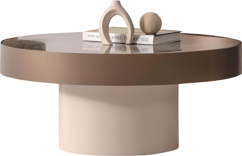 Stilvoller Runder Couchtisch Designer Marmortisch Beistelltische
