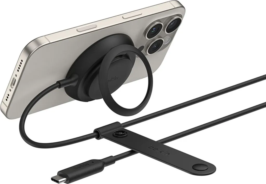Belkin WIA014HQBK Chargeur Rapide Induction 15W avec Câble Long 2m