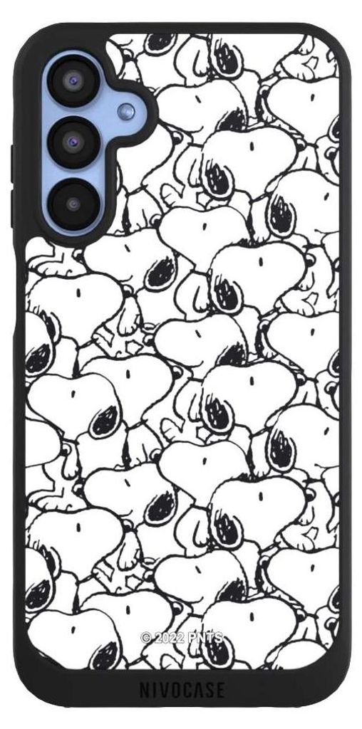 NIVOCASE Handyhülle für Samsung Galaxy A15 5G Hülle NIVOpure Case Schwarz Muster Peanuts Snoopy