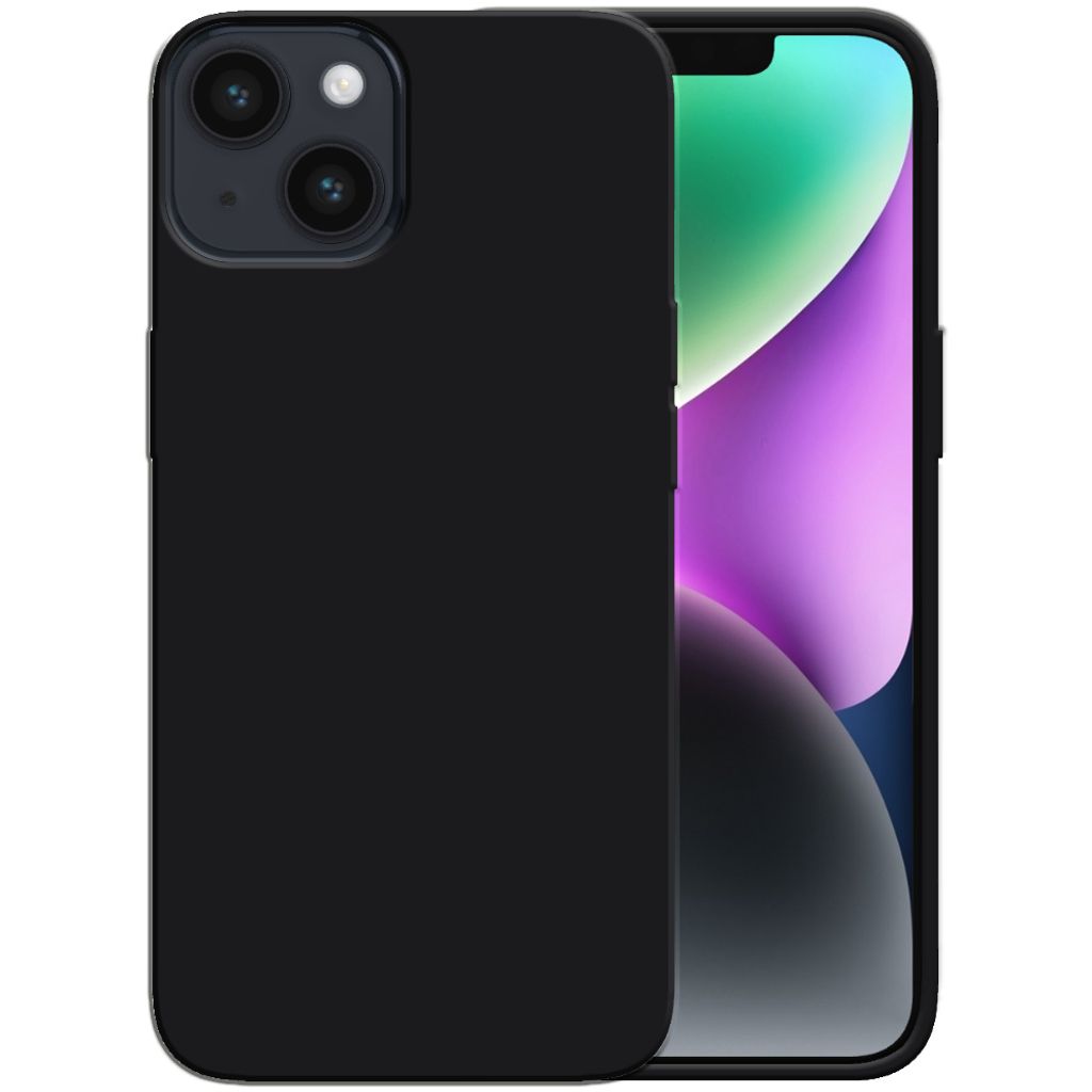 Smartphonica Silikonhülle für iPhone 14 Hülle mit weicher Innenseite - Schwarz