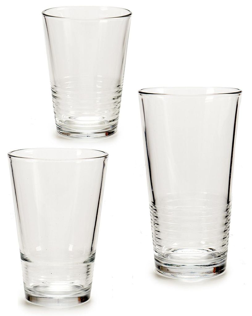 Vivalto Trinkglaser - Wasser - 18 Stuck - transparent - 230/340/510 ml