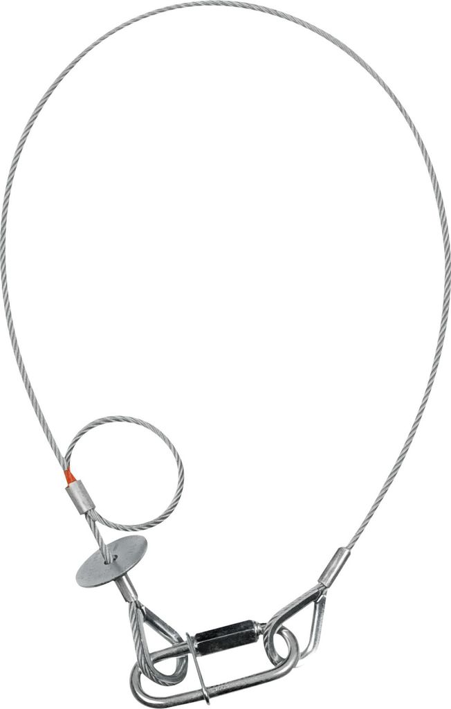 Saveking Safety Cable 3 mm - BGV-C1 WLL: 20 kg - 60 cm - Silber