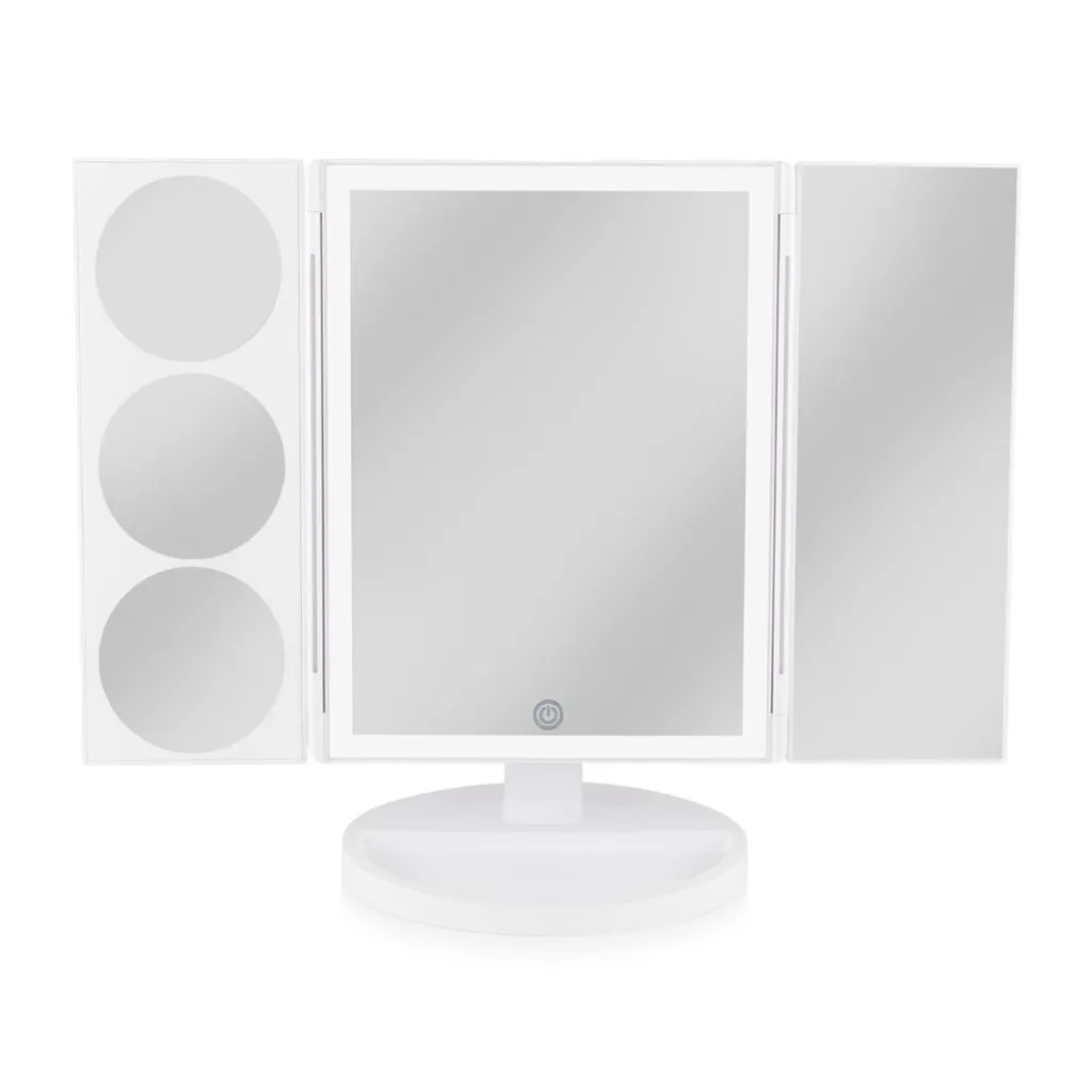 Miroir LED RIO MMFS pliable et inclinable pour soin du visage précis