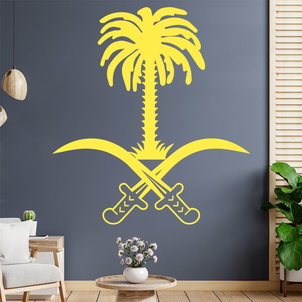 Saudi Arabien Wappen Wandtattoo Wandaufkleber Wall Sticker - Dekoration, Küche, Wohnzimmer, Schlafzimmer, Badezimmer