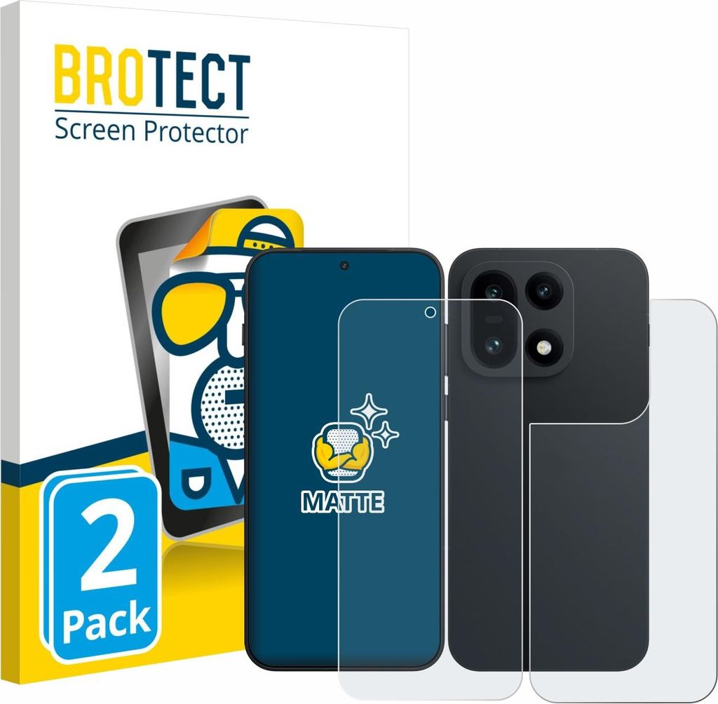 2x BROTECT Schutzfolie für OnePlus 15 (Display+Rückseite) Displayschutz Displayschutzfolie Folie Matt Entspiegelungsfolie
