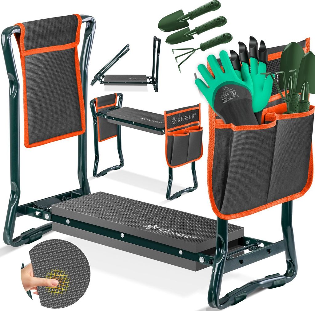KESSER® 2 in 1 XXL Kniebank für Gartenarbeit Gepolstert Produktbild 