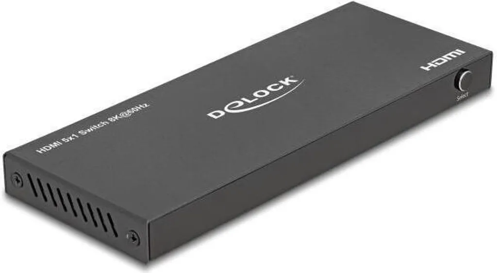 Switch HDMI 5 ports Delock avec télécommande boîtier métallique noir