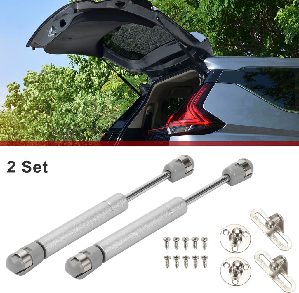7,5 Zoll 10 Pfund/45N Silberfarbene Universal-Lift-Unterstützungen Gasdruckfedern Gasfedern mit Halterung Kugelzapfen für Auto SUV Wohnmobil LKW ...