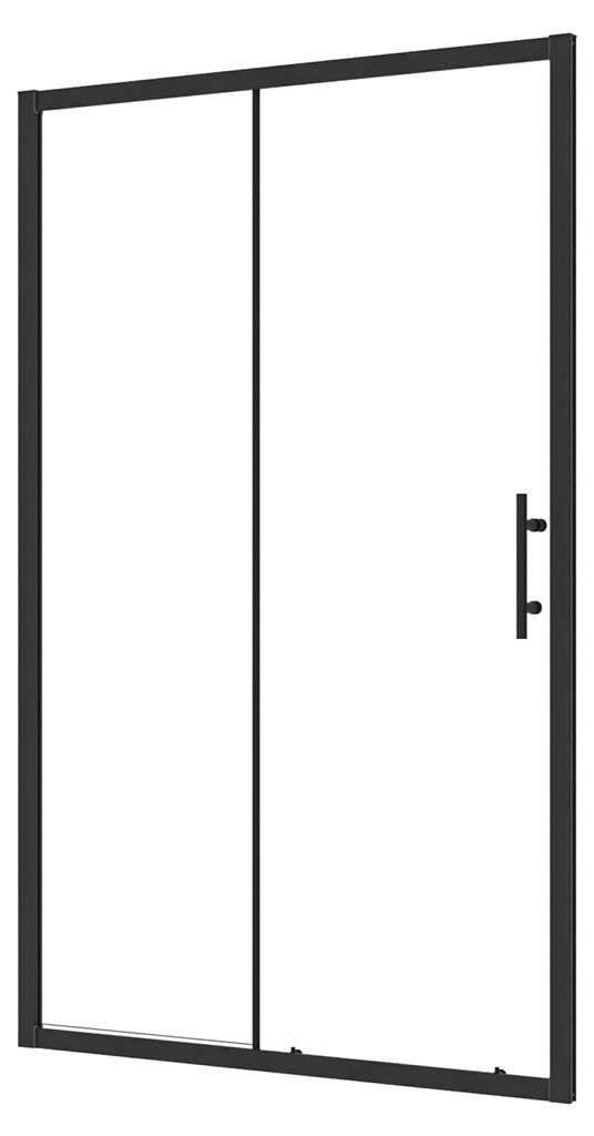 Duschspa 120x195cm Schiebetür Schwarz Duschabtrennung 5mm Produktbild 