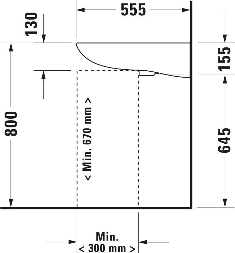 Duravit Duravit Waschtisch D-CODE VITAL MED o ÜL m HLB 600x550mm 1 HL we