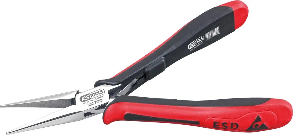 Pince à bec plat évite les marques sur composants KS TOOLS 500.7068-E