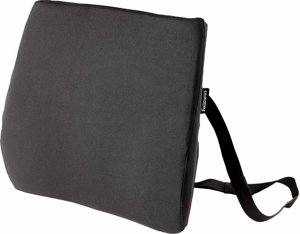 Dossier Lombaire Fellowes Breyta Noir en Polyester Ajustable et Doux
