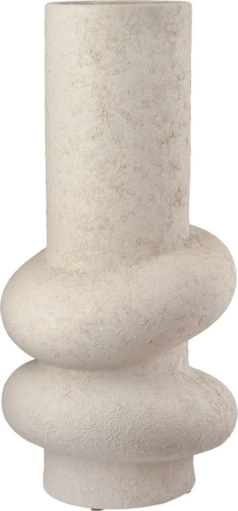 Vase stable Gilde Ring en céramique grise 31 cm pour fleurs hautes 32821