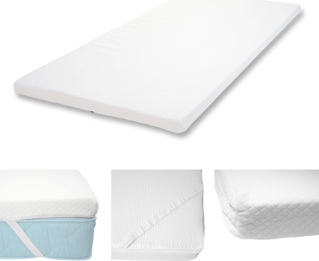 6cm Kaltschaum-Matratzentopper HWC-E63, Topper Matratzenauflage Matratzenschoner 90x200cm