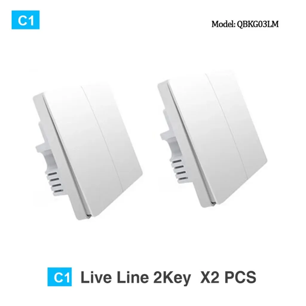 Interrupteur connecté sans neutre ZigBee 2 boutons : Solution x2