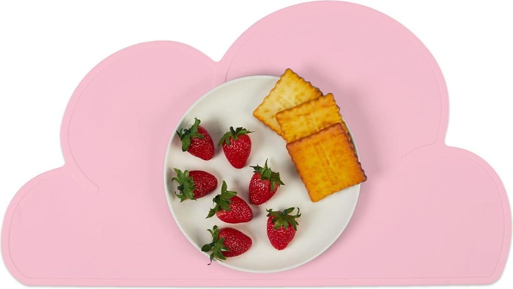 Relaxdays Platzdeckchen für Kinder, Wolke, rutschfest, Produktbild 
