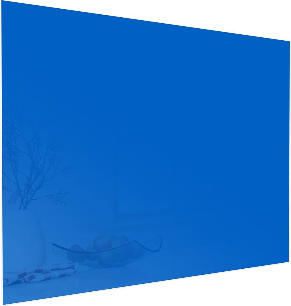 Glasbild 75x60cm in XXL für Wohnzimmer, Schlafzimmer Motiv Blauer Hintergrund II