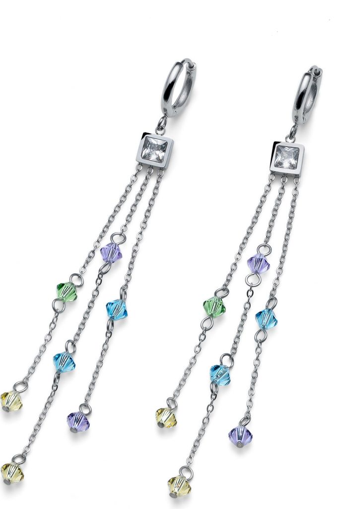 Charming round earrings with Really 23017 pendants