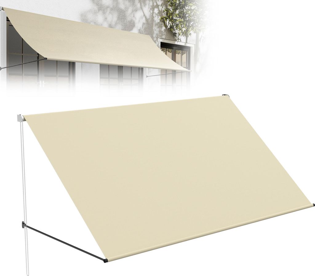 XMTECH Fallarmmarkise 235 x 145 cm Balkonmarkise Produktbild 