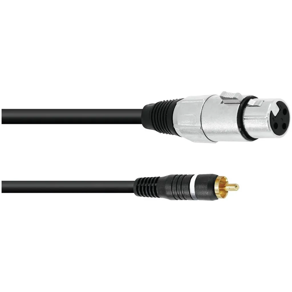 Câble audio adaptateur XLR femelle vers RCA mâle 2 mètres pour haut-parleur