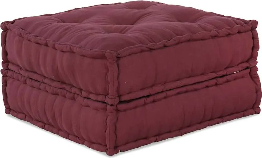 Chauffeuse modulable en tissu marron 70x70 cm pour salon moderne