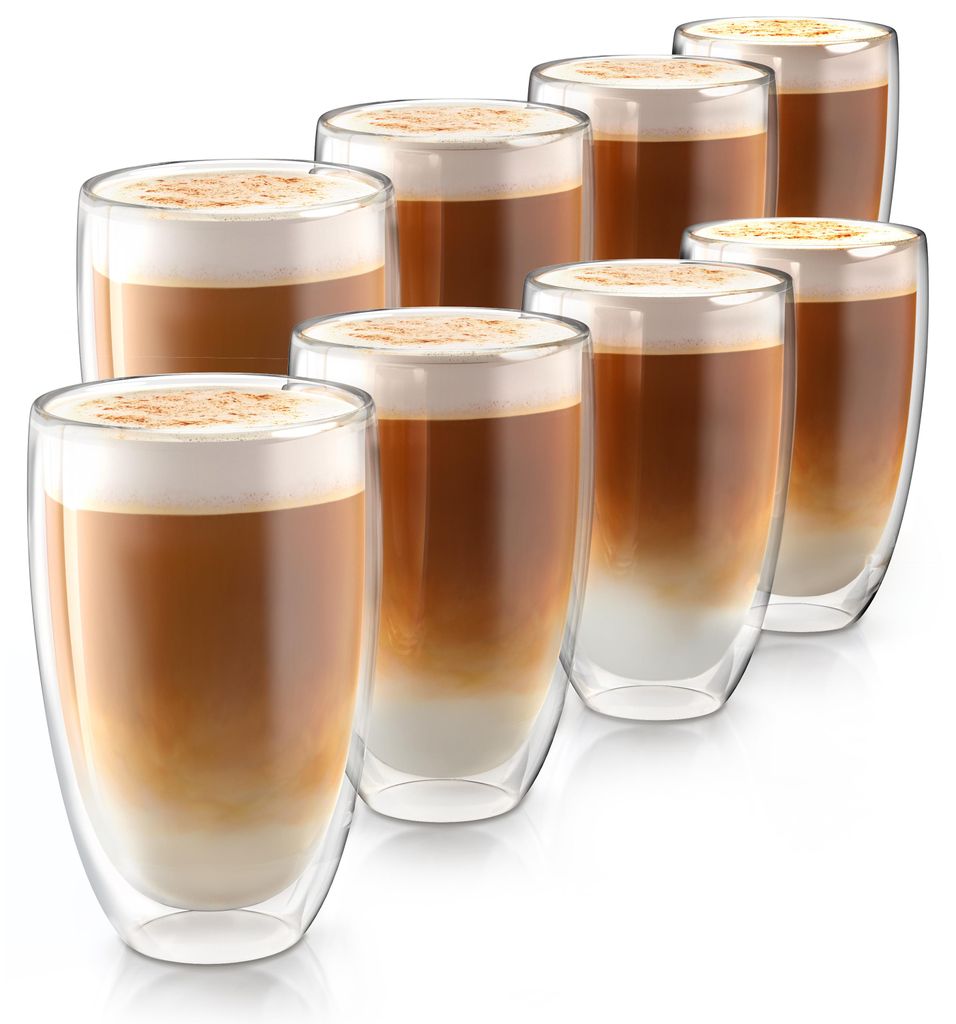 Arendo doppelwandige Gläser, Thermogläser, 8er Set, Latte Produktbild 