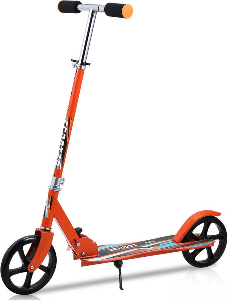 Yakimz Kinderroller Tretroller Cityroller Kickscooter Kinderscooter Klappbar Scooter Höhenverstellbar Orange