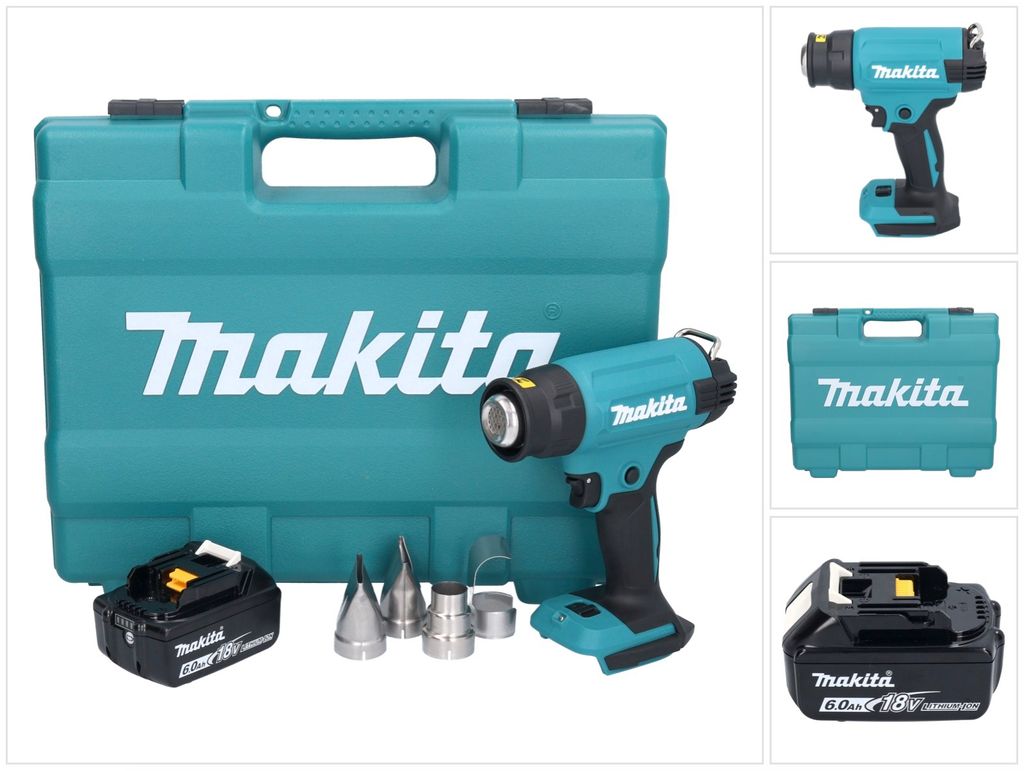 Makita DHG 181 G1K Akku Heißluftgebläse 18 V 150 - 550°C + Produktbild 