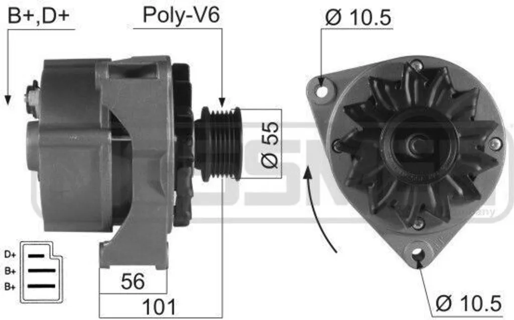 Alternateur ERA robuste pour Classe E (S210) OE 61548702 haute fiabilité