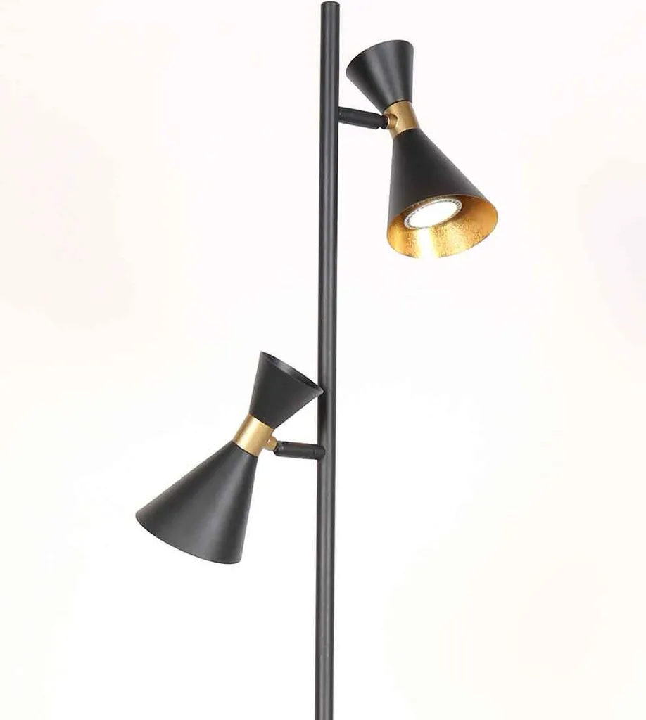 Piantana Moderna Anne Lighting Preto 4112ZW - Design Nero Metallo - 6