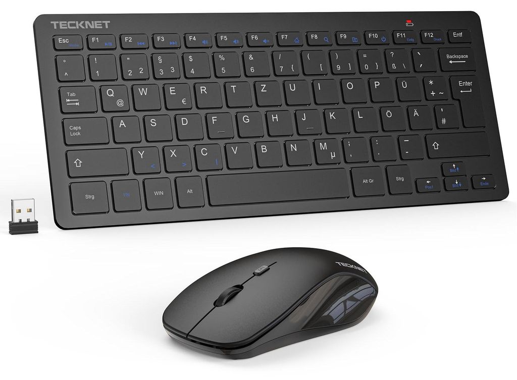 TECKNET Kabelloses Tastatur Maus Set, Deutsch QWERTZ Produktbild 