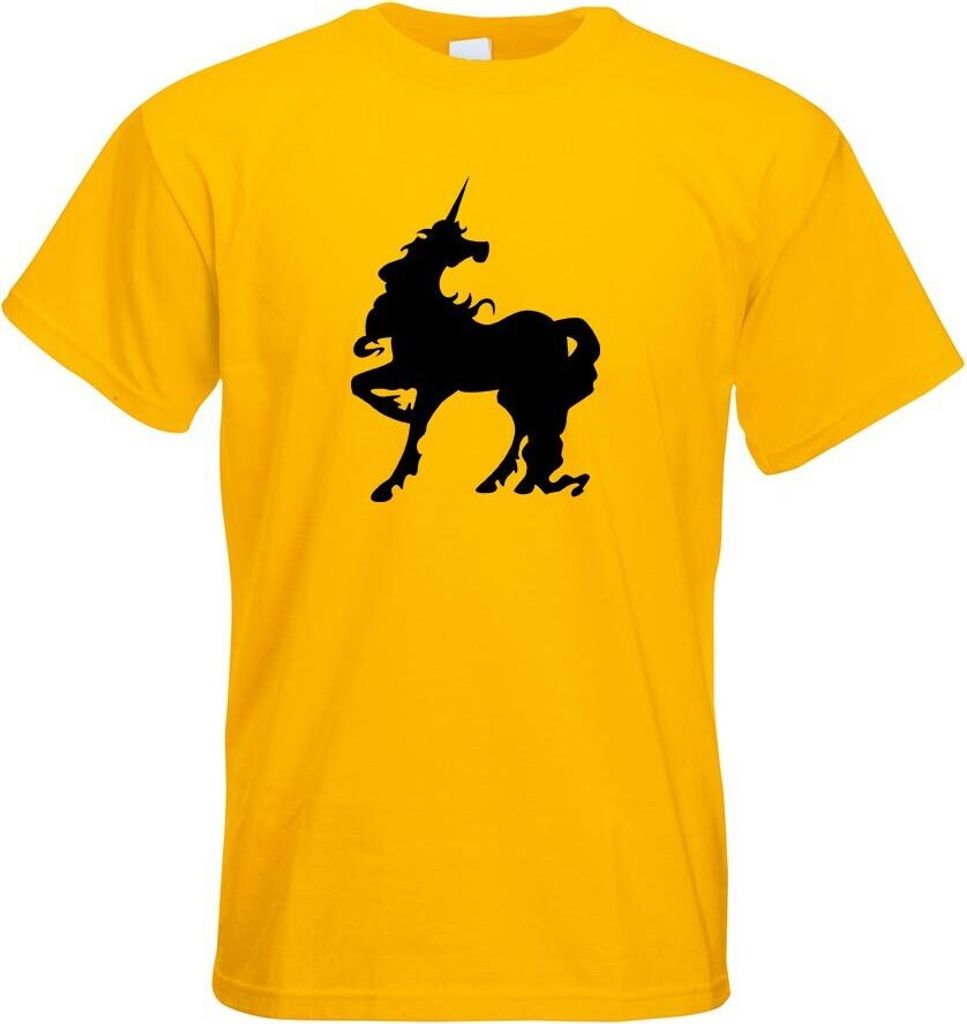 Kiwistar - T-Shirt - gelb - Einhorn Herren Funshirt Bedruckt Design Sprüche Spruch Motive - mit Motiv Bedruckt - Funshirt Design - Sport - Freizei...