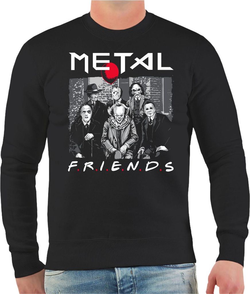 Herren Sweatshirt Metal Horror Friends