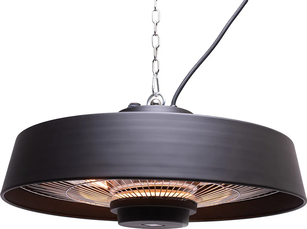Chauffage suspendu infrarouge noir pour pergola et terrasse Westmann 49cm