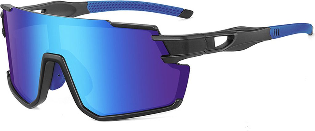 INF Sportliche Sonnenbrille - Sandweißer Rahmen Blau