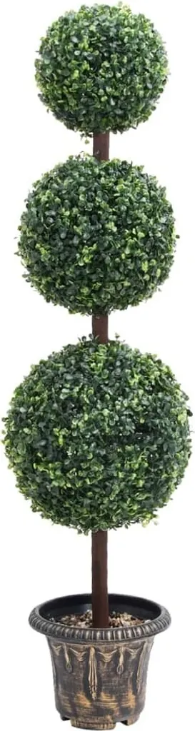 vidaXL Bosso Artificiale 118cm con Vaso - Topiaria a Palla per Esterno - 5